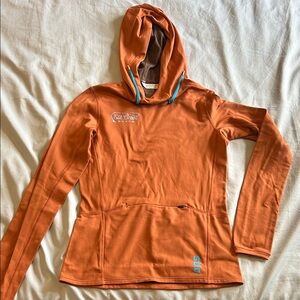 Stio Orange Hoodie with Blue Details Womens Small
